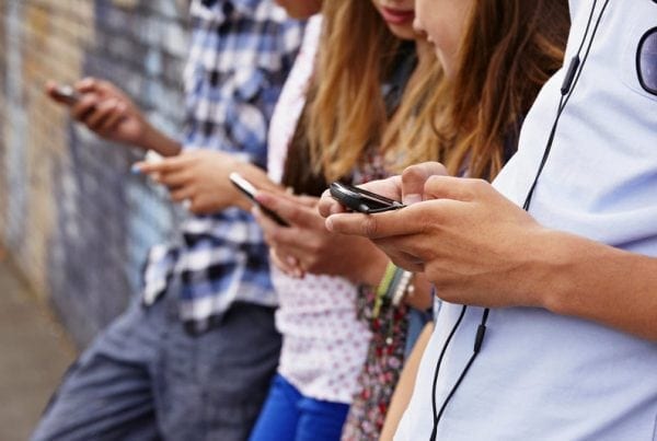 Teens on smart phones