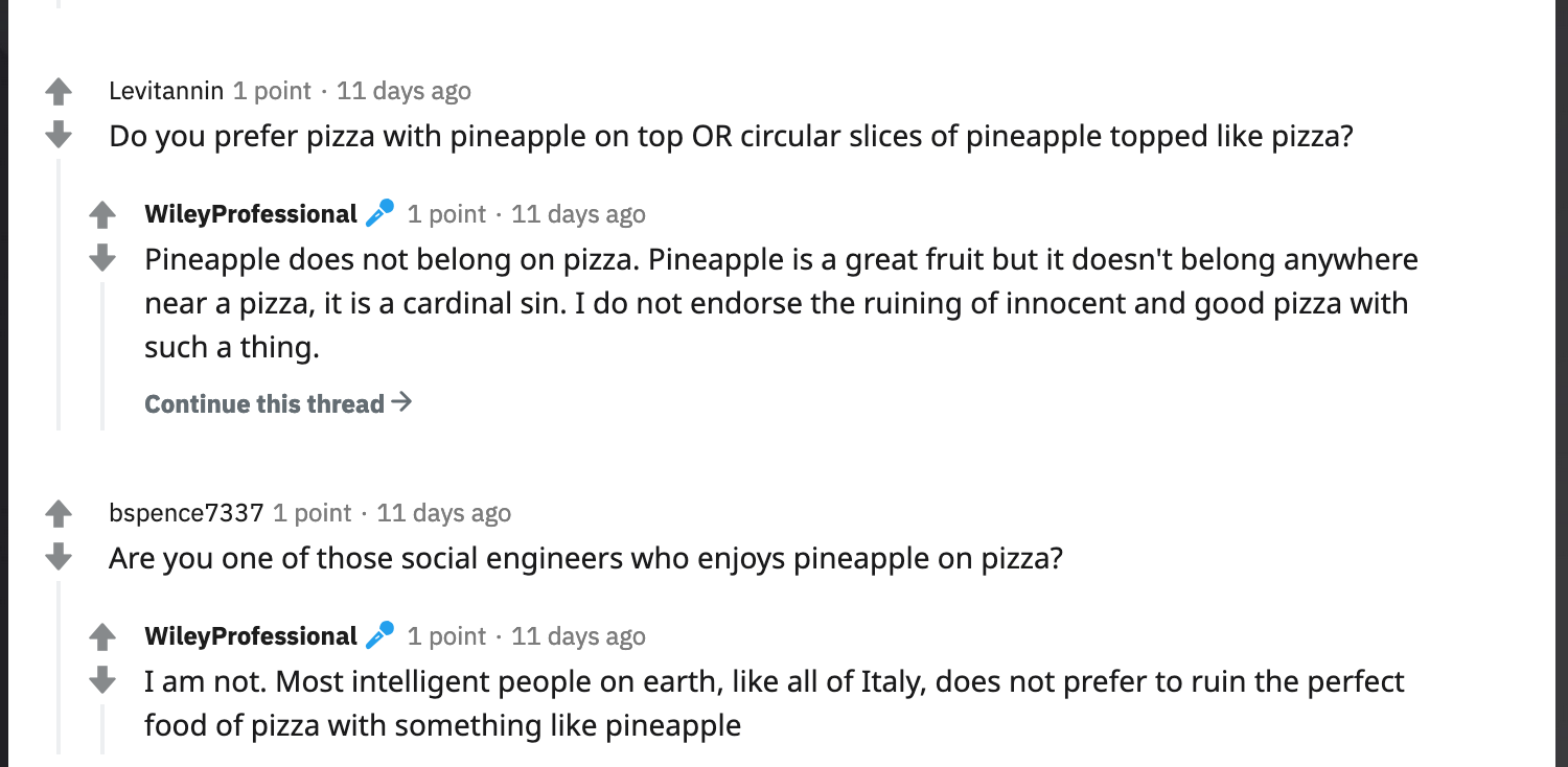 Pineapple Does Not Belong on Pizza